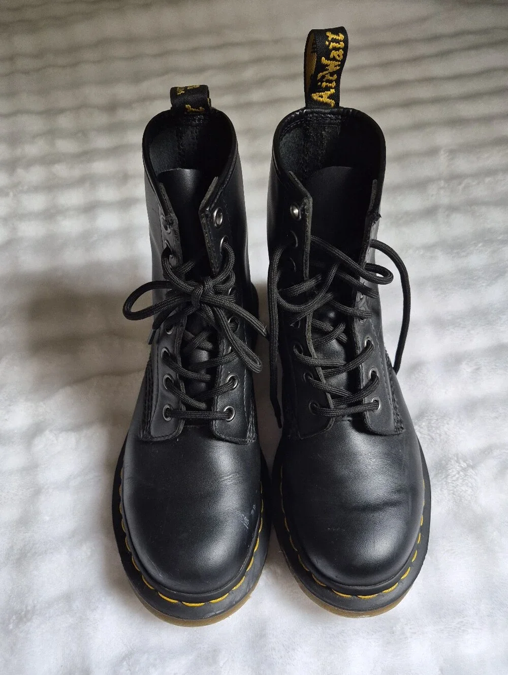 Dr. Martens 1460 Smooth Leather Lace-Up Boots - Black (Women's US 6 / UK 4 / EU